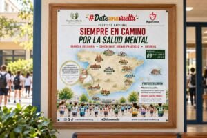 Cartel de «Siempre en camino por la salud mental», iniciativa en la que participa la RED EDUCAR junto a los colegios agustinos.
