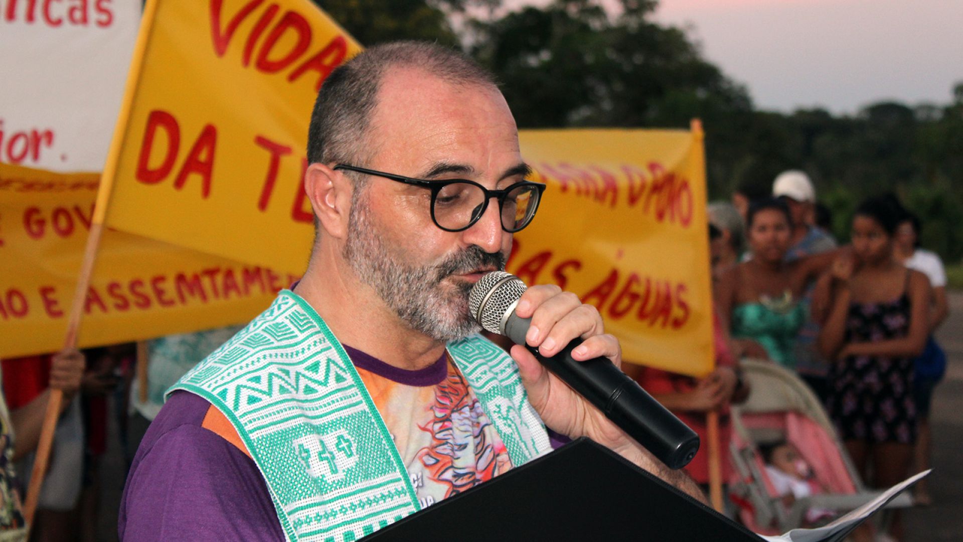 Luís Antônio Fernández  Aguado, missionário agostiniano recoleto em Lábrea, AM, Brasil.