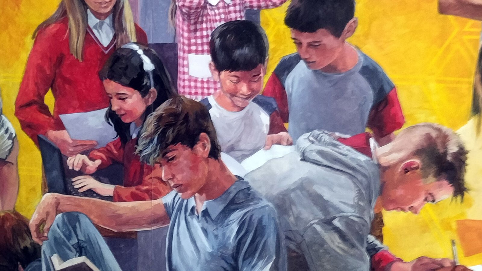 Mural. Saint Augustine High School. Augustinian Recollects. Valladolid, Spain. Santiago Bellido, 2026.