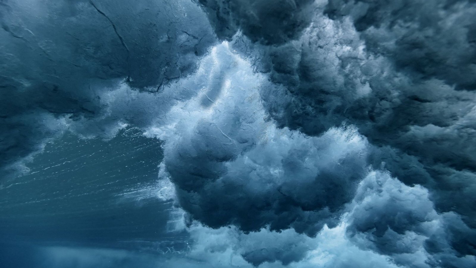Underwater shot of ocean wave, Indian Ocean